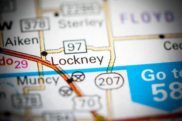 Lockney. texas. USA auf einer Karte — Stockfoto
