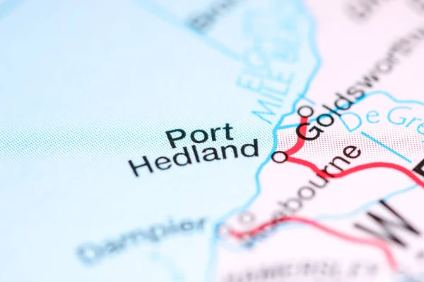 Port Hedland. Australia su una mappa — Foto Stock