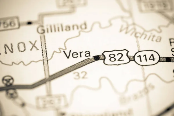Vera. Texas. EEUU en un mapa — Foto de Stock