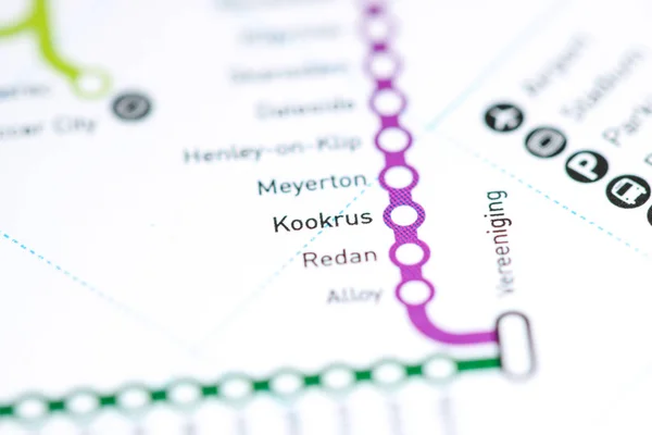 クックラス駅ヨハネスブルグ・メトロ地図. — ストック写真