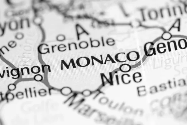 Monaco. France sur une carte — Photo