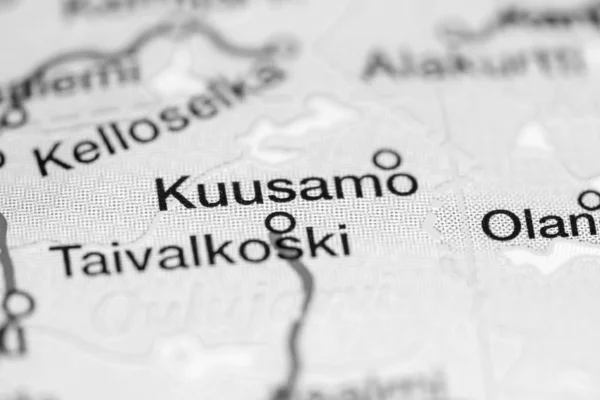 Kuusamo. Finlandia en un mapa — Foto de Stock
