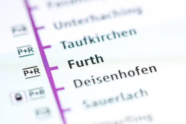 Furth Station. Munich Metro map. — Stock fotografie