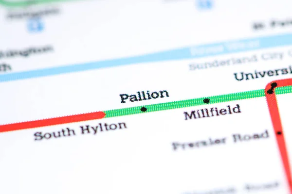 Pallion Station. Carte du métro de Newcastle . — Photo