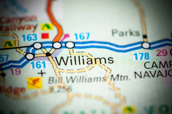 Williams. Arizona. USA on a map — 스톡 사진