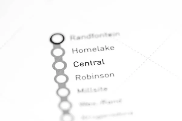 中央车站 约翰内斯堡地铁图. — 图库照片