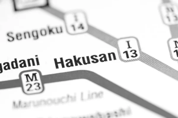 Σταθμός Χακούσαν. Χάρτης μετρό Τόκιο. — Φωτογραφία Αρχείου