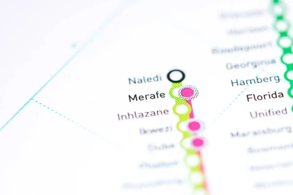 Merafe Station. Johannesburg Metro map.