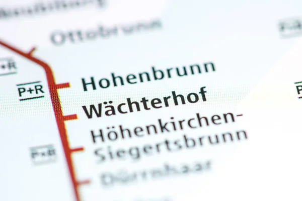 Wachterhof Station. Munich Metro map. — 스톡 사진