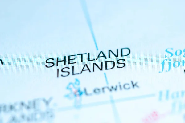 Ilhas Shetland. Reino Unido sobre um mapa — Fotografia de Stock
