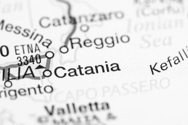 Catania. Italy on a map — 스톡 사진