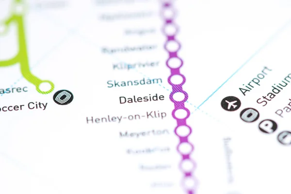 Daleside Station. Johannesburg Metro map. — 스톡 사진