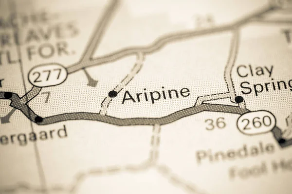 Aripine. Arizona. USA on a map — Stock Photo, Image