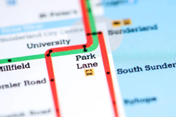 Park Lane Station. Newcastle Metro map. — Stock Photo, Image
