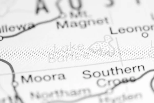 Het meer van Barlee. Australië op een kaart — Stockfoto