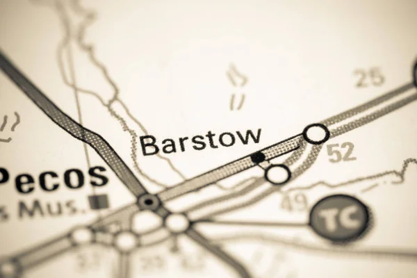 Barstow 。 德克萨斯。 地图上的Usa — 图库照片