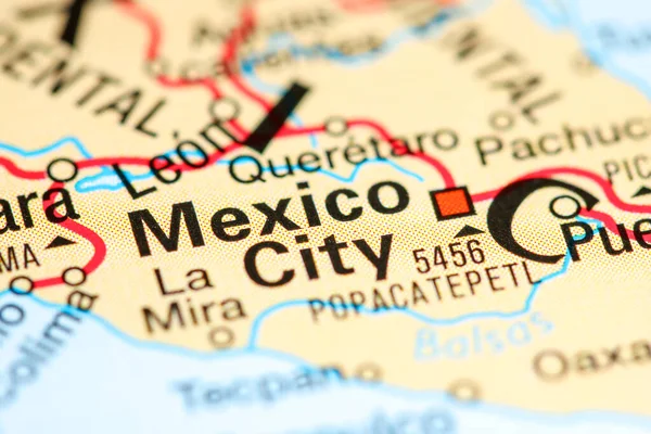 Mexico City. Mexico on a map — Stock Photo, Image