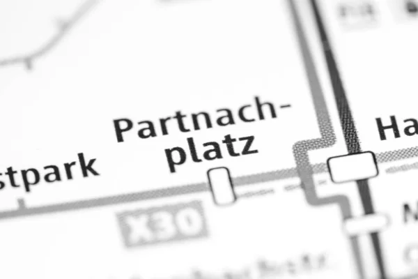 Estación Partnachplatz. Mapa del metro de Munich . — Foto de Stock