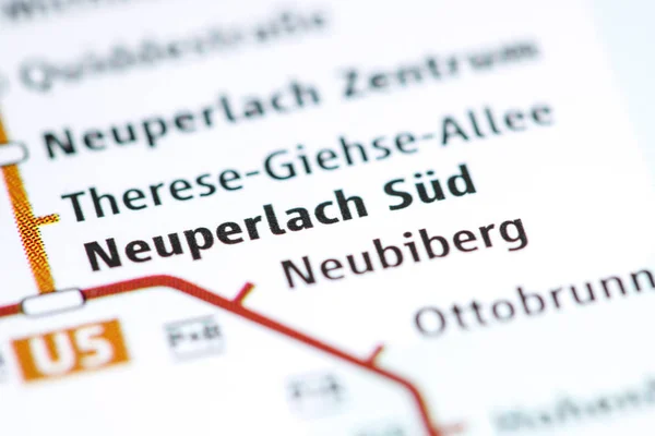 Neuperlach Sud Station. Munich Metro map. — 스톡 사진