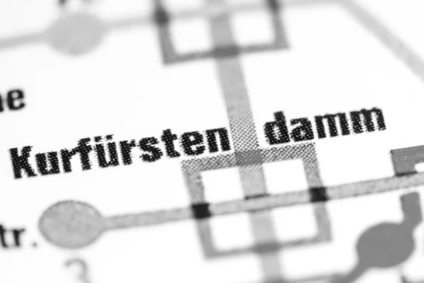 Estación Kurfursten Damm. Mapa del metro de Berlín . — Foto de Stock