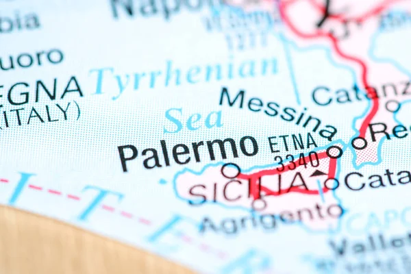 Παλέρμο. Η Ιταλία στο χάρτη — Φωτογραφία Αρχείου