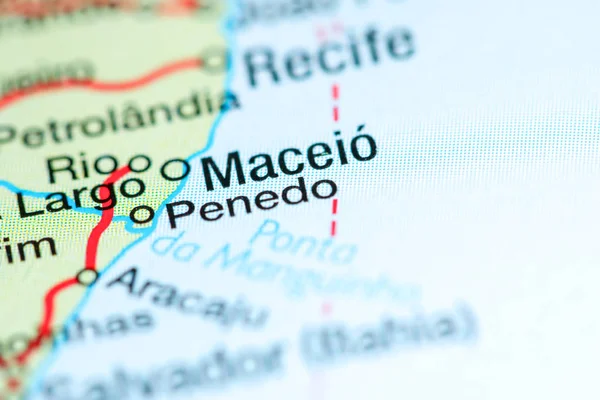 Maceio. Brasil en un mapa — Foto de Stock
