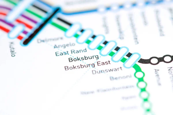Boksburg Station. Johannesburg Metro map.