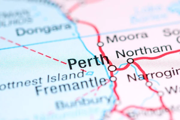 Perth. Australia on a map — Stock Photo, Image