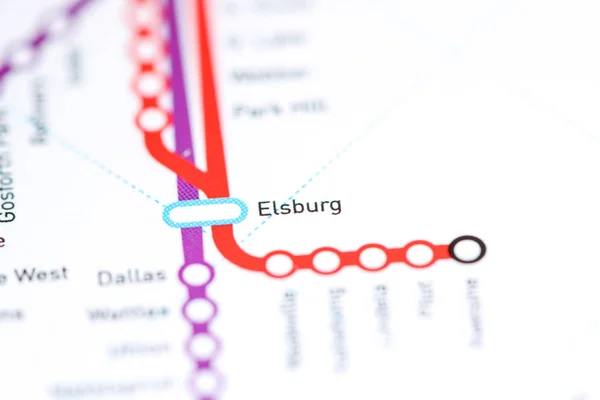 エルスバーグ駅ヨハネスブルグ・メトロ地図. — ストック写真