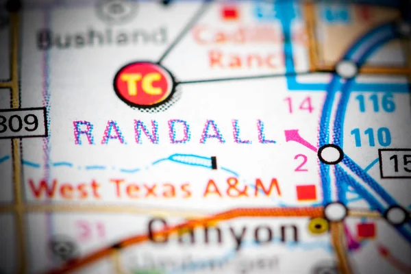 - Randall. Teksas. Haritada Usa — Stok fotoğraf