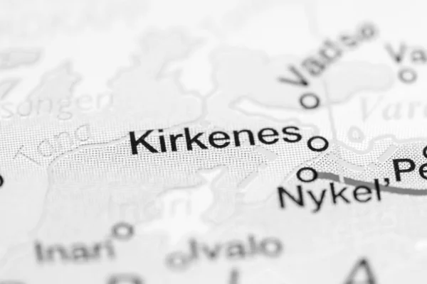 Kirkenes. Finland on a map — Stock Photo, Image