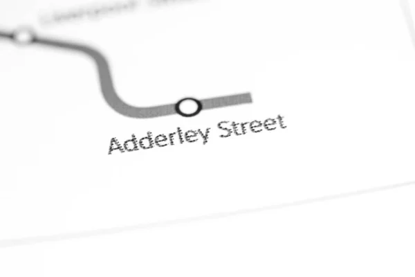 Adderley Street Station. Birmingham Metro map. — Stock Photo, Image