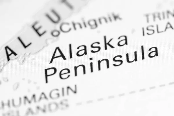 Alaska Peninsula. USA on a map — Stock fotografie