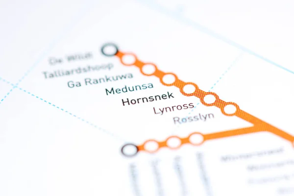 Estación Hornsnek. Mapa del metro de Johannesburgo . —  Fotos de Stock