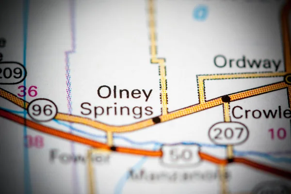 Olney Springs. Colorado. EEUU en un mapa —  Fotos de Stock