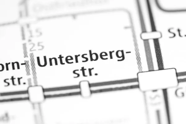 Untersberg str. Stationen. Karta över tunnelbanan i München. — Stockfoto