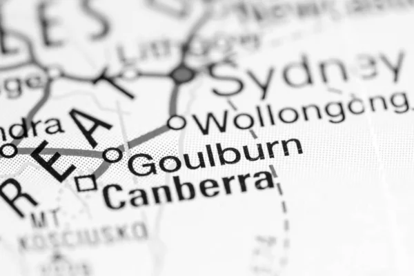 Γκούλμπερν. Αυστραλία σε χάρτη — Φωτογραφία Αρχείου