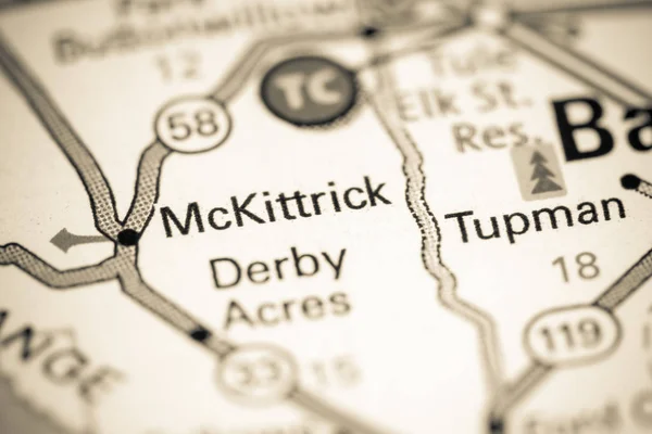 McKittrick. En California. EEUU en un mapa — Foto de Stock