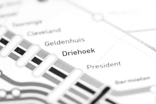 Driehoek Station. Johannesburg Metro map. — 스톡 사진