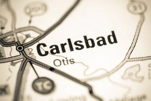 Carlsbad. New Mexico. USA on a map — Stok fotoğraf