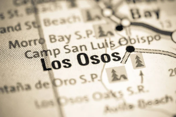 Los Osos. California. USA on a map — 스톡 사진
