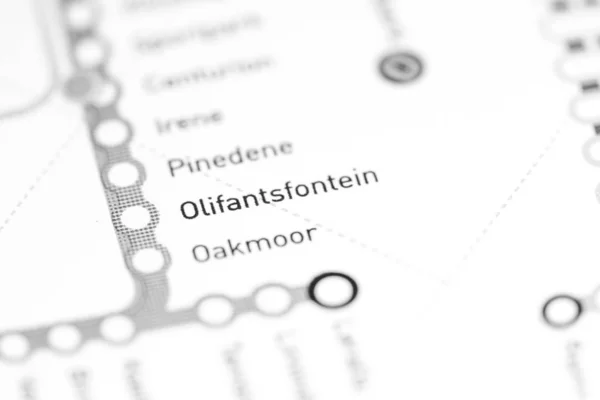 Olifantsfontein Station. Johannesburg Metro map. — Stockfoto