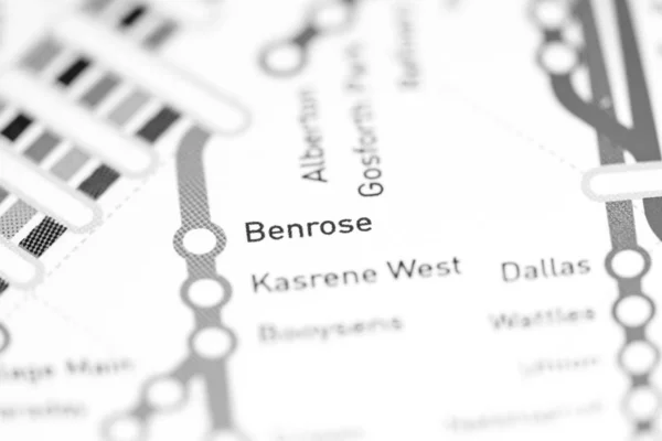 本罗斯车站 约翰内斯堡地铁图. — 图库照片