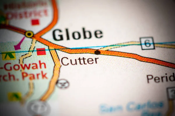 Cutter. Arizona. USA on a map — 스톡 사진
