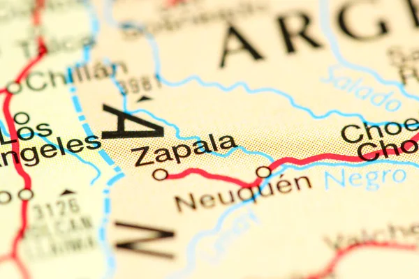 Zapala. Argentina on a map — Stock Photo, Image