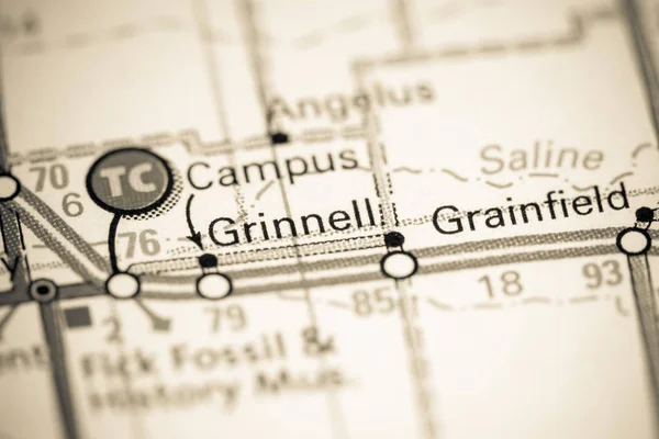 グリンネル。カンザスだ。地図上のアメリカ — ストック写真