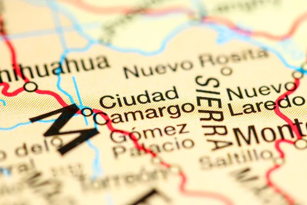 Ciudad Camargo. México en un mapa —  Fotos de Stock