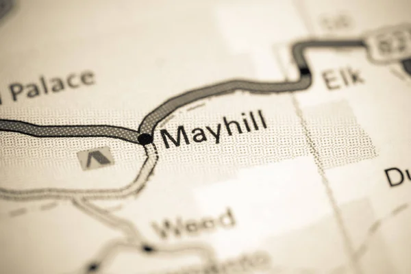 Mayhill. Nuovo Messico. Stati Uniti su una mappa — Foto Stock