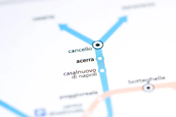 Stanice Acerra. Mapa metra Neapol. — Stock fotografie