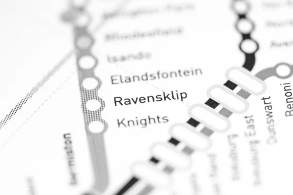 Ravensklip-stationen. Karta över tunnelbanan i Johannesburg. — Stockfoto